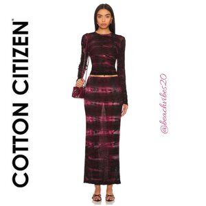 COTTON CITIZEN Rio Maxi Skirt Magenta Tie Dye Large NWT O-101